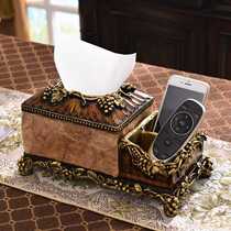 Porcelain Fanke tissue box storage box Multi-functional living room coffee table ornaments handmade shell European retro work