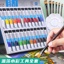UK Windsor Newton Watercolor Paint Set for Art Students 12 Colors 24 Colors 36 Colors 10ml Tubes Raw Watercolor Painting Tools Complete Portable Painting Beginner Hand Painting Tubular Watercolor