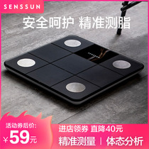 SENSSUN Smart Body Fat Scale Electronic Weight Scale Household Precision Weight Weighing Small Charging Bio-Test Fat Fragrant Mountain