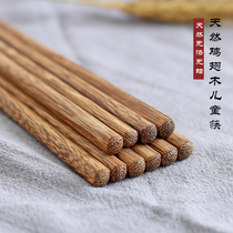 Wooden children chopsticks No paint no wax Chicken wing wood chopsticks Red sandalwood chopsticks Solid wood tableware 5 pairs 10 pairs family pack