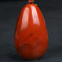 34 99 grams (nine mouth material) exquisite glossy oil Rose Red south red agate pendant pendant