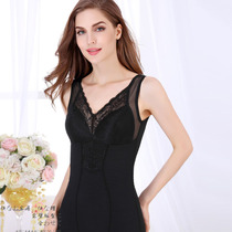 Japanese long thermal underwear women without steel ring to gather together large size unscented belt bra one-piece vest