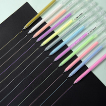 Highlight pen hand-painted art white pen creative white mark paint pen gold silver design painting brush sign-in pen complementary color student animation hand-painted black cardboard white pen