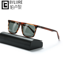 Polarized Sunglasses Male glass lenses Myopia Sunglasses Retro Square Sunglasses Men Drive Polariscope