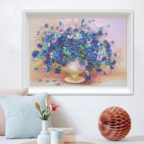 Mona Lisa European and American cross stitch embroidery line embroidery new flower vase 2021 new small living room bedroom simple embroidery