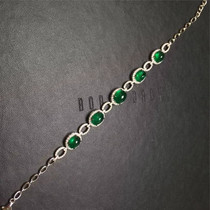 White 18K gold emerald bracelet 10 19ct 5p