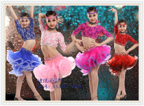 New girls Latin dance dress Children Latin dance suit Childrens practice suit performance suit Girl adult performance costume