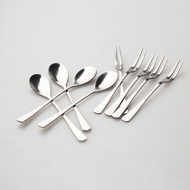 HYU fruit fork stainless steel cake fork fork dessert fork fruit stick coffee more mixing spoon small spoon sugar spoon