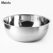 Stainless steel basin round pelvis stainless steel bowl housekitchen kitchen egg basin and pelvis dish soup basin