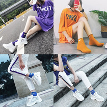 Far Cleaning Socks Woman midway Sox Korean version College Wind day Department cotton socks Summer thin net red heaps stockings stockings stockings stockings