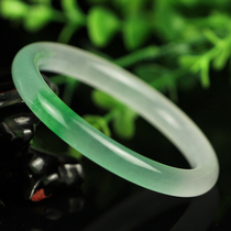 Myanmar natural ice green jade color very thin round strip beautiful girl Jade bracelet children young jade bracelet