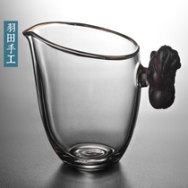 Haneda New Glass Road Cup creative Japanese tea divider side wooden tea cup home kung fu heat-resistant male Cup