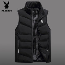 Playboy mens down cotton jacket vest sleeveless jacket warm clip cotton vest spring and autumn thick horse clip