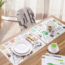 Waterproof and insulated table mat Western dining mat home rectangular cute anti-scalding mat dish mat plate mat tableware mat