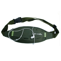 New outdoor leisure sports close-fitting running fanny pack Female mobile phone waterproof waist bag Chest bag Male messenger bag Headphone hole