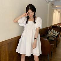 Small clear new collar collarbone foam with sleevy sleeveless dolls short sleeves Dress Skirt Woman Skirt Summer 2021 new