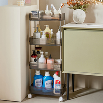 Multi-function cart landing multi-floor kitchen shelf toilet bathroom clamp collection shelf storage frame