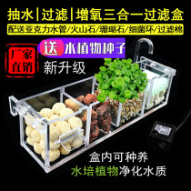Ultra White Fish Tank Upper Filter Box Water Pump System Material Swamp Special Cotton External Oxygenation Circulation All-in-one Siphon