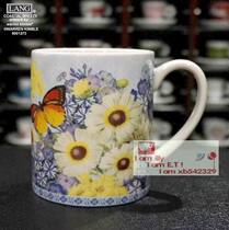 Foreign trade boutique LANG Mark Cup Standard American Mark Color Cup Butterfly Flower Coffee Cup with the hand cup 20