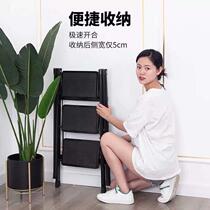 Indoor folding herringbone ladder Household small ladder Family with thickened aluminum alloy stairs two-three-step multi-function ladder stool