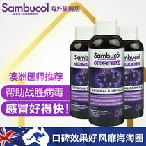 Australia imported Sambucol Black Elderberry little black fruit family anti-feeling syrup Nutrient solution 120ml 3 bottles