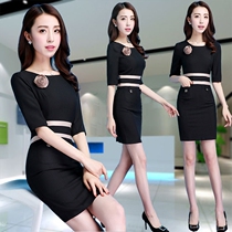 Professional dress female 2021 spring and summer new commuter ol fashion temperament black thin frock skirt type a