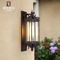 Chinese style wall lamp outdoor waterproof garden courtyard large doorway outer wall open-air balcony overlit Led antique outdoor light