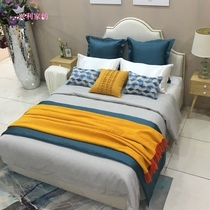 Exhibition hall-like inter-board furniture assorted small Nordic neoclassical soft-mounted postmodern light lavish bed with multiple sets