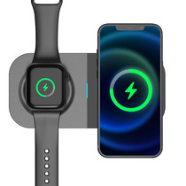 Green Pepcan 15W Fast wireless charging for Apple 14 iPhone13Pro Samsung two-in-one iWatchS4567 8 AirPods34