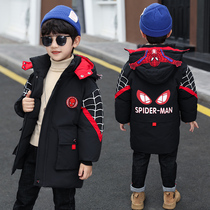 Boy cotton clothes winter clothing 2022 new CUHK Tong Autman clothes children Spider-Man jacket down cotton clots