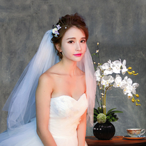 Under Months Love] New Wedding Dresses Head Yarn White Short fine lace Jane about 100 Tower fresher bridal head yarn