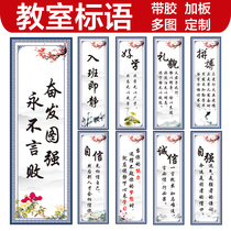 Primary and secondary school classroom decoration learning inspirational slogans class culture wall stickers celebrity quotes school aphorism map