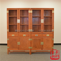 Red Wood Bookcase Myanmar Flowers Pear Wood Two Sets Bookcase Vegan Face Bookshelf Storage Rack Large Jam Sandalwood Solid Wood Red Wood Furniture