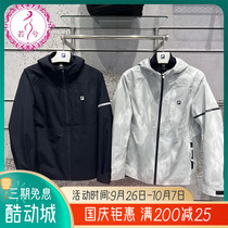 FILA Fila jacket mens 2022 winter new mens woven hooded fleece removable two-piece set A11M241704