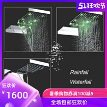 Hotel Concealed Showershower Shower shower Entrance Wall Type Large Flow Stainless Steel Waterfall Top Spray With Light Shower Nozzle