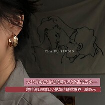 Chaifu studio R341 INS East Gate twisted CHIC retro style simple joker texture earrings