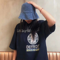 CPFM KANYE WEST KANYE album limited JESUS IS KING half high collar FOG high street short sleeve t-shirt