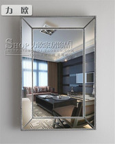 Simple square bathroom mirror porch entrance hall living room decorative mirror toilet washing mirror concave mirror wall dressing mirror