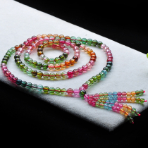 Beads 5 7mm weight 45 72g Natural tourmaline Multi-ring bracelet 35166