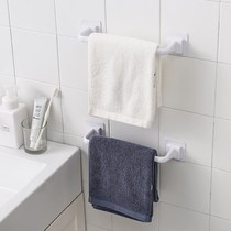  Towel bar Punch-free bathroom toilet towel rack Kitchen rag rod White towel rack single rod