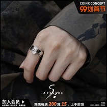 ATELIERSO official authorized Eponge texture claw holder open sterling silver ring fashion personality food finger ring