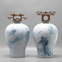 New Chinese modern creative landscape Landscape Storage Tank Swing sample-style board room Home Living room Xuanguan TV Cabinet Soft Adornment