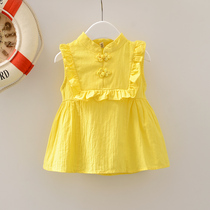 0-1-2-3 0-1-2-3-year-old female baby one-piece dress for summer dress baby vest skirt child skirt girls flag gown dress