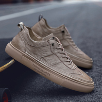 The first layer of cowhide mens shoes summer shoes Korean version of the wild shoes Mens fashion shoes sneakers mens breathable casual shoes