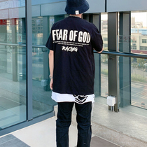 FOG FEAR OF GOD Season 7 main line joint name RACING letter print short sleeve high street loose T-shirt men