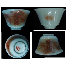 Old antique porcelain bowl class hand-painted fairy press Cup