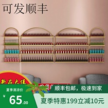Vine Iron Process Ins Medecor Shelf Show Shelves Mesh Red Nail Polish Containing Rack Chia Oil Pen Holder Gel Wall Wall