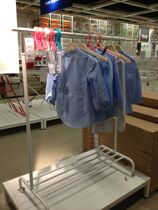 ikea domestic Lijia adjustable height landing clothes hanger with wheels clothing display shelf