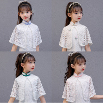 Childrens small shawl Summer Girl lace cheongsam 2021 new baby girl cloak shoulder summer thin model