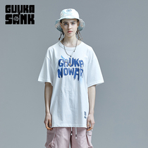 GUUKASANK Zang Ke Joint white short sleeve t-shirt women loose hip hop Tide brand Half sleeve T women